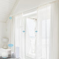 SmartWings Automatic Curtain Opener with Drapery, Motorized Vertical Blinds with Remote, Electric Closet Doors Sliding Panels Compatible with Alexa Google Homekit, Sheer Dazzling Profusion