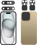 Front Camera Cover Compatible for iPhone 16Pro /16 Pro Max with Rear Lens Cover,Protect Privacy and Security But Not Affect Facial Recognition(2Pack)-2025 Updated Version