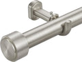 Heavy Duty Curtain Rods - 1 1/4" Large Diameter Premium Nonadjustable Curtain Rod - 36in/3ft Custom Window Treatment Rods with Durable Aluminum Brackets and End Caps,Brushed Nickel Finish