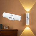 Rechargeable Smart LED Motion Sensor Ambient Light, Punch-Free Color Changing Motion Sensor Light for Stairs, Wardrobe, Cabinet (1Pc,White, 3 Colors)