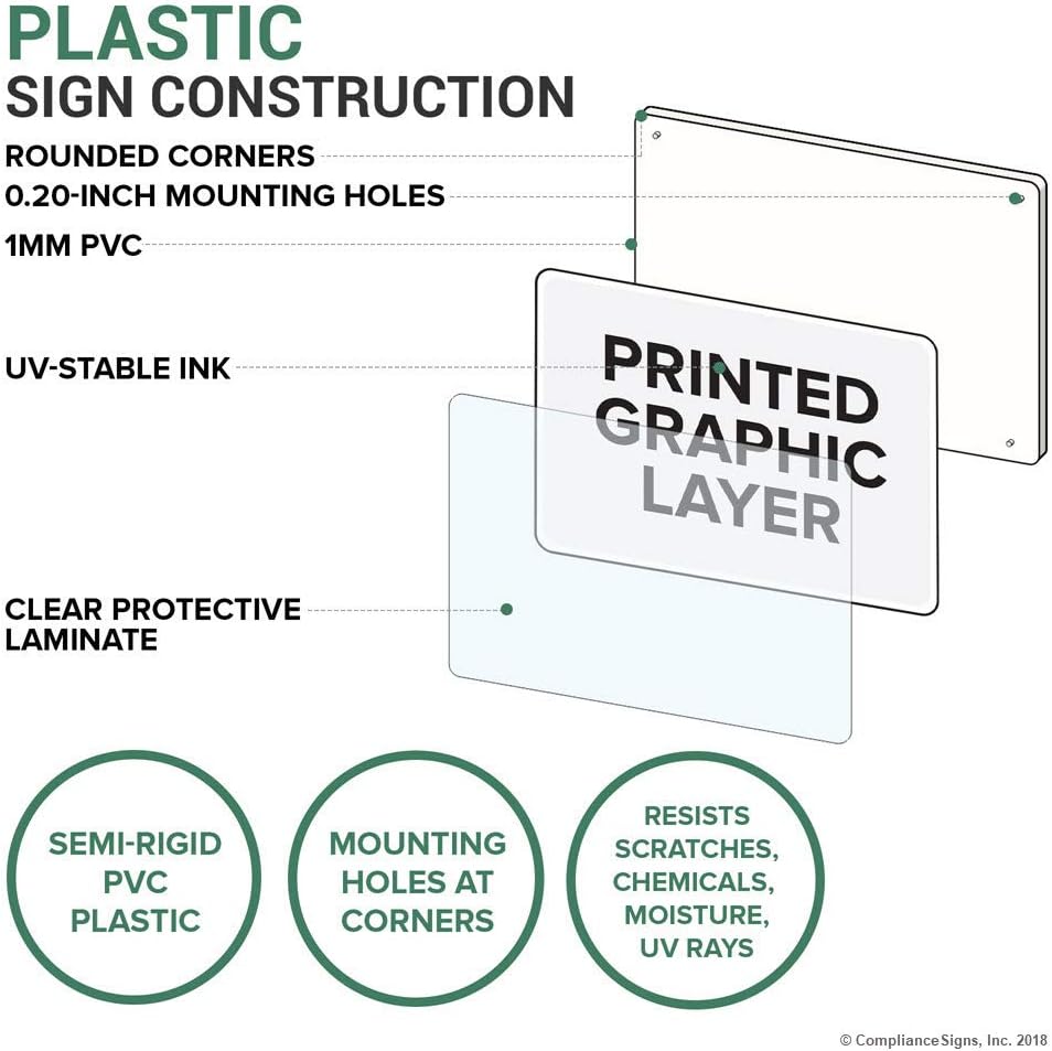 ComplianceSigns.com Sterile Area Authorized Personnel Only Sign, 10x7 in. Plastic for Medical Facility Restricted Access, Made in USA
