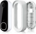 Adhesive Doorbell Mount Compatible with Arlo Video Doorbell 2K/HD (2nd Gen), No-Drill Mounting Bracket Accessories, Easy Installation, Anti-Theft Camera Mount for Apartments, Renters, Houses, Dorm