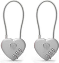 Combination Padlock, Small Cable Lock with Code, Candados para Locker, Combo Cable Lock for Luggage, Suitcase, Gym Locker, Backpack Zipper, Cabinet, Mailbox, Outdoor Use, Travel Safe Bag