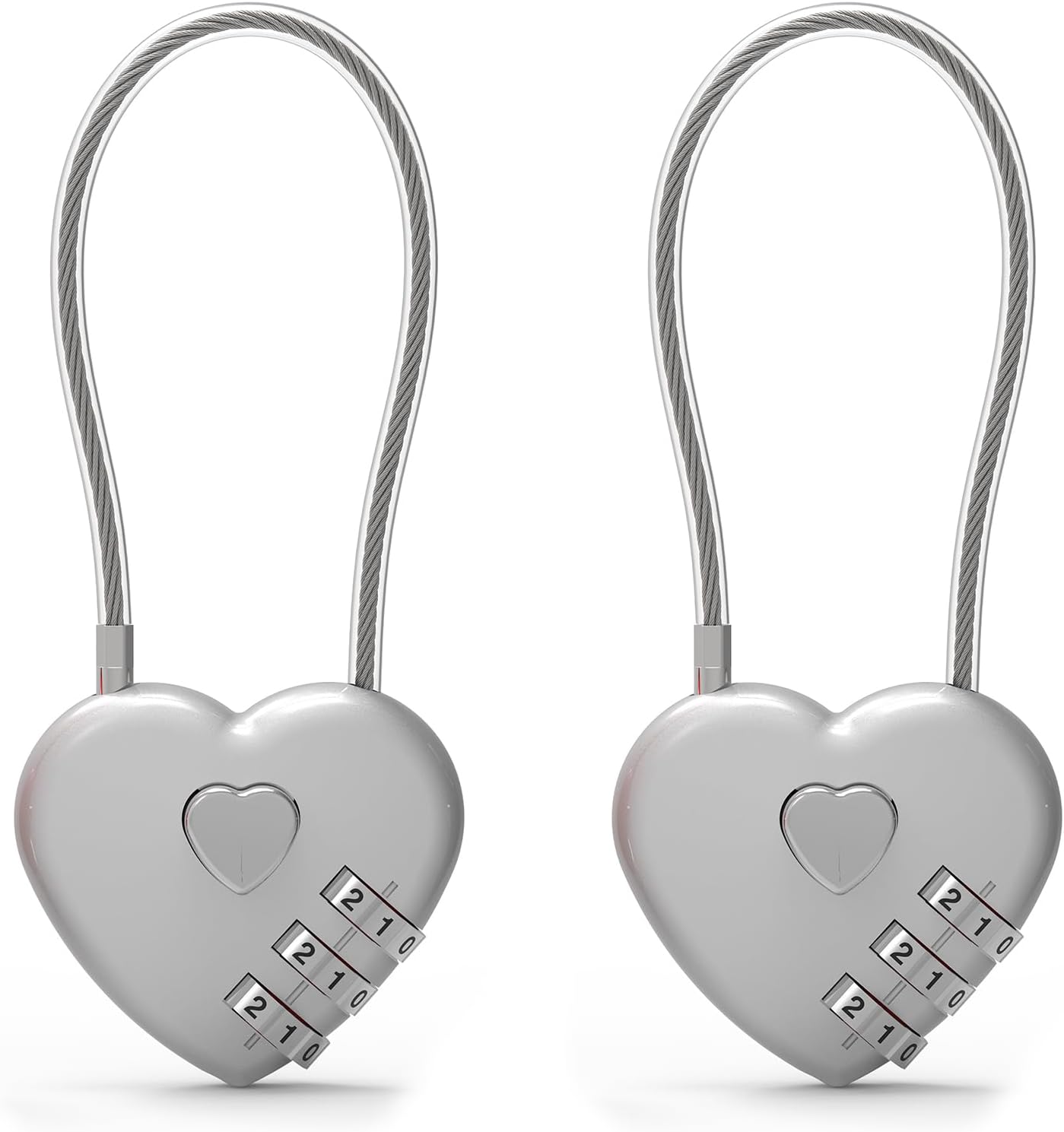 Combination Padlock, Small Cable Lock with Code, Candados para Locker, Combo Cable Lock for Luggage, Suitcase, Gym Locker, Backpack Zipper, Cabinet, Mailbox, Outdoor Use, Travel Safe Bag
