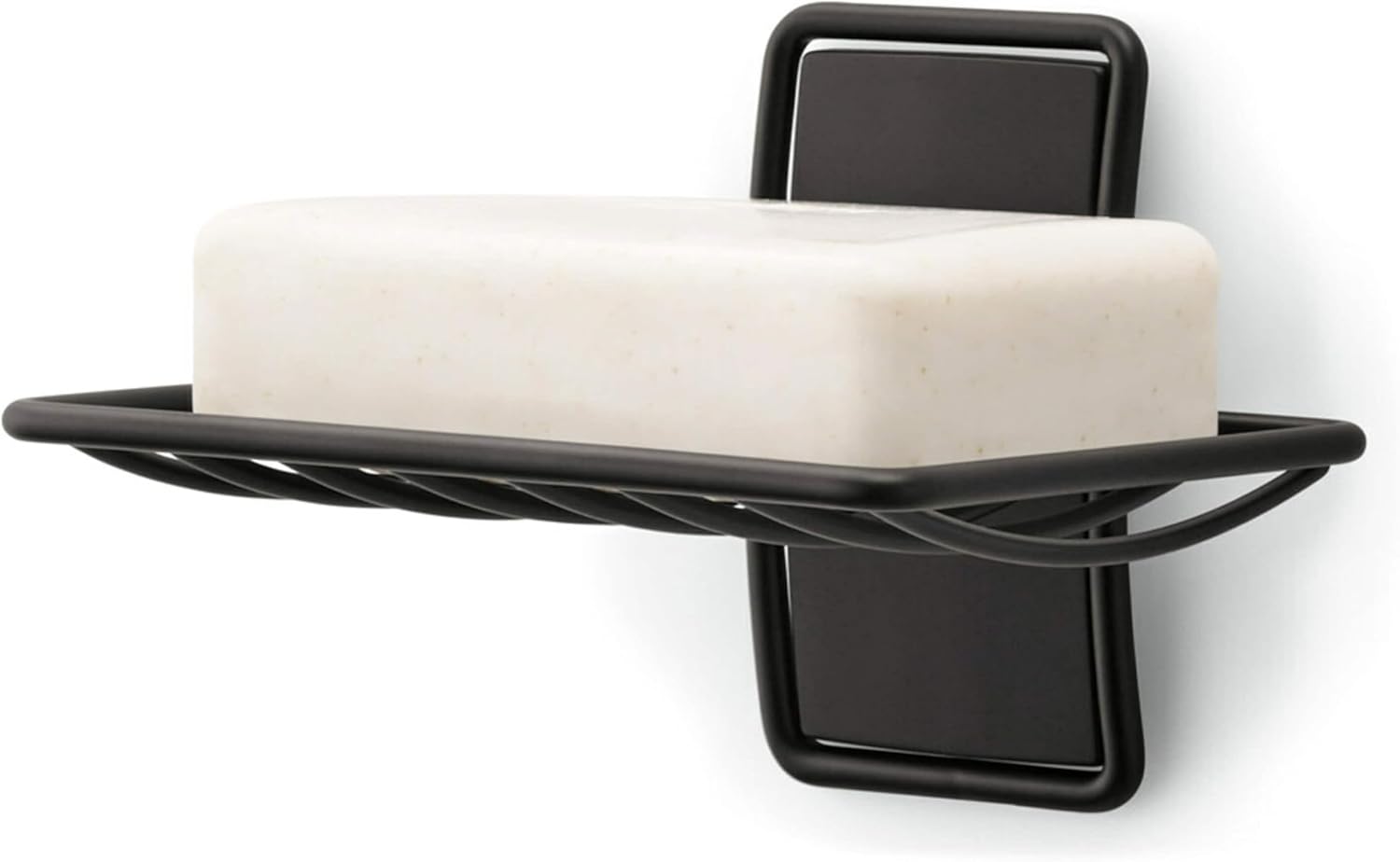 Command Soap Dish for Shower, Damage-Free Hanging, No Tools Soap Holder for Holiday Guests, 1 Matte Black Dish and 2 Water-Resistant Strips