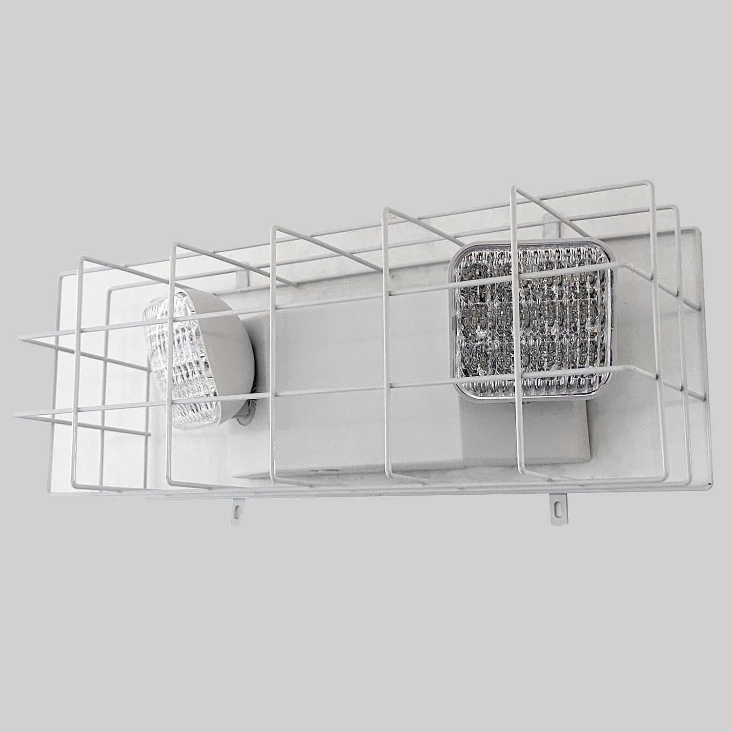 TANLUX LED Emergency Light with Wire Guard, Protective Coated Steel Wire Guard with Emergency Light