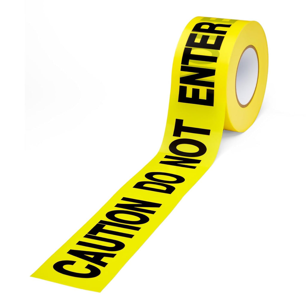 Caution DO NOT Enter Tape – 3 Inch x 1000 Feet | Bright Safety & Hazard Tape with Bold Black Text for Construction, Events, and Dangerous Areas (Caution DO NOT Enter, 1 Pack)