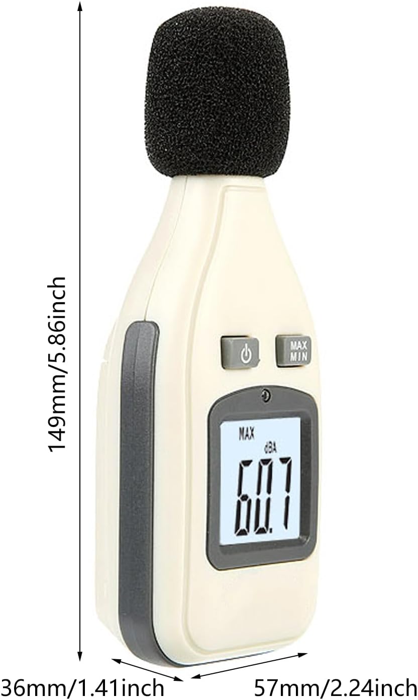 Digital Decibel Meter Sound Levels Reader Sound Meter for Accurate Noise Measurement in Homes Office Construction site