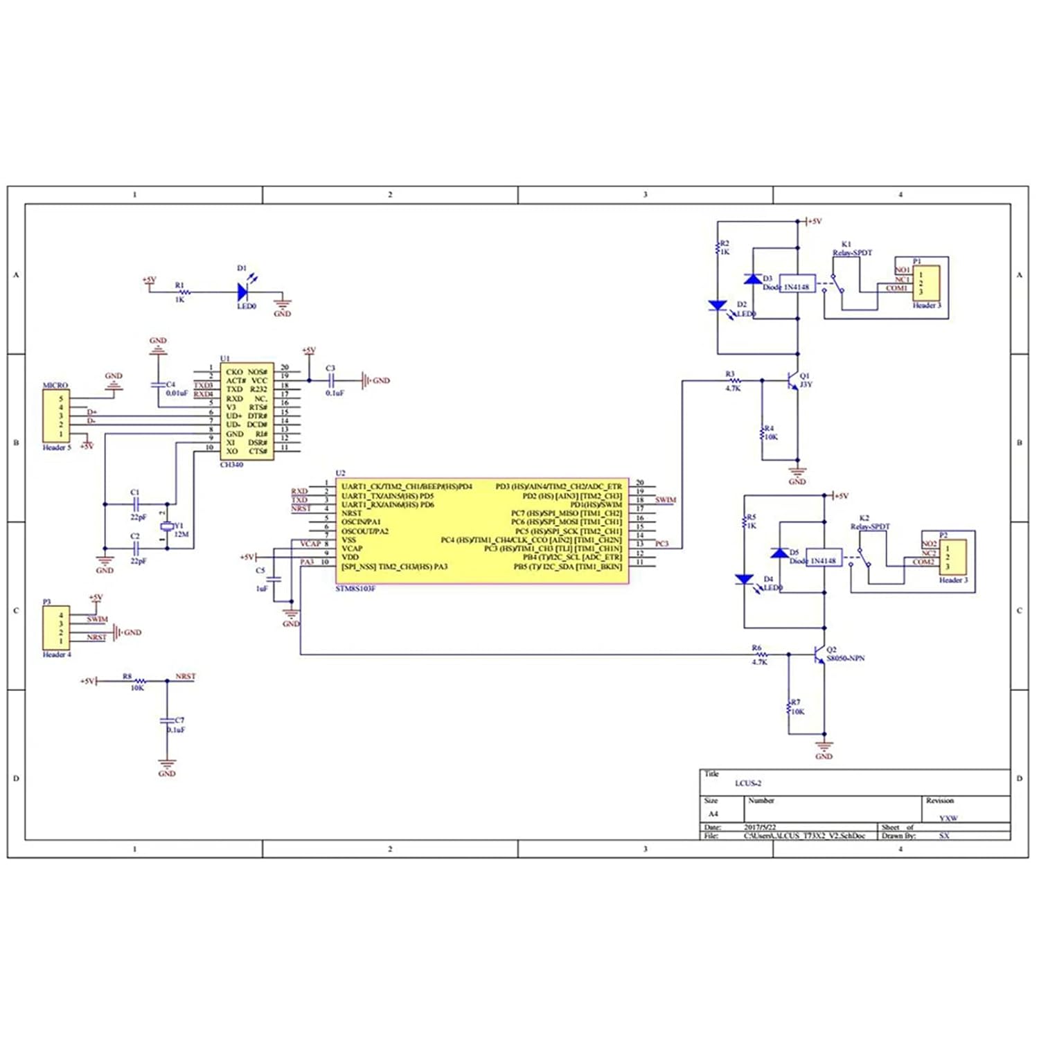 LCUS-2 USB Relay Module 2 Channel with Overcurrent Protection for Home Automation, Serial Control, Intelligent USB Switch