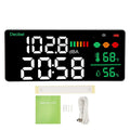 Decibel Meter Sound Level Reader, 11 Inch LED Display with Time Temperature Humidity, 30-130db Range - Sensor, Adjustable Brightness, USB Rechargeable for Home of