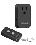 Remote Control Outlet Plug Wireless On Off Power Switch, Black Remote Light Switch Wireless for Lamp, Light, Fan, Programmable, Portable, 100ft RF Range, FCC Certified, Battery Included H02RC1106