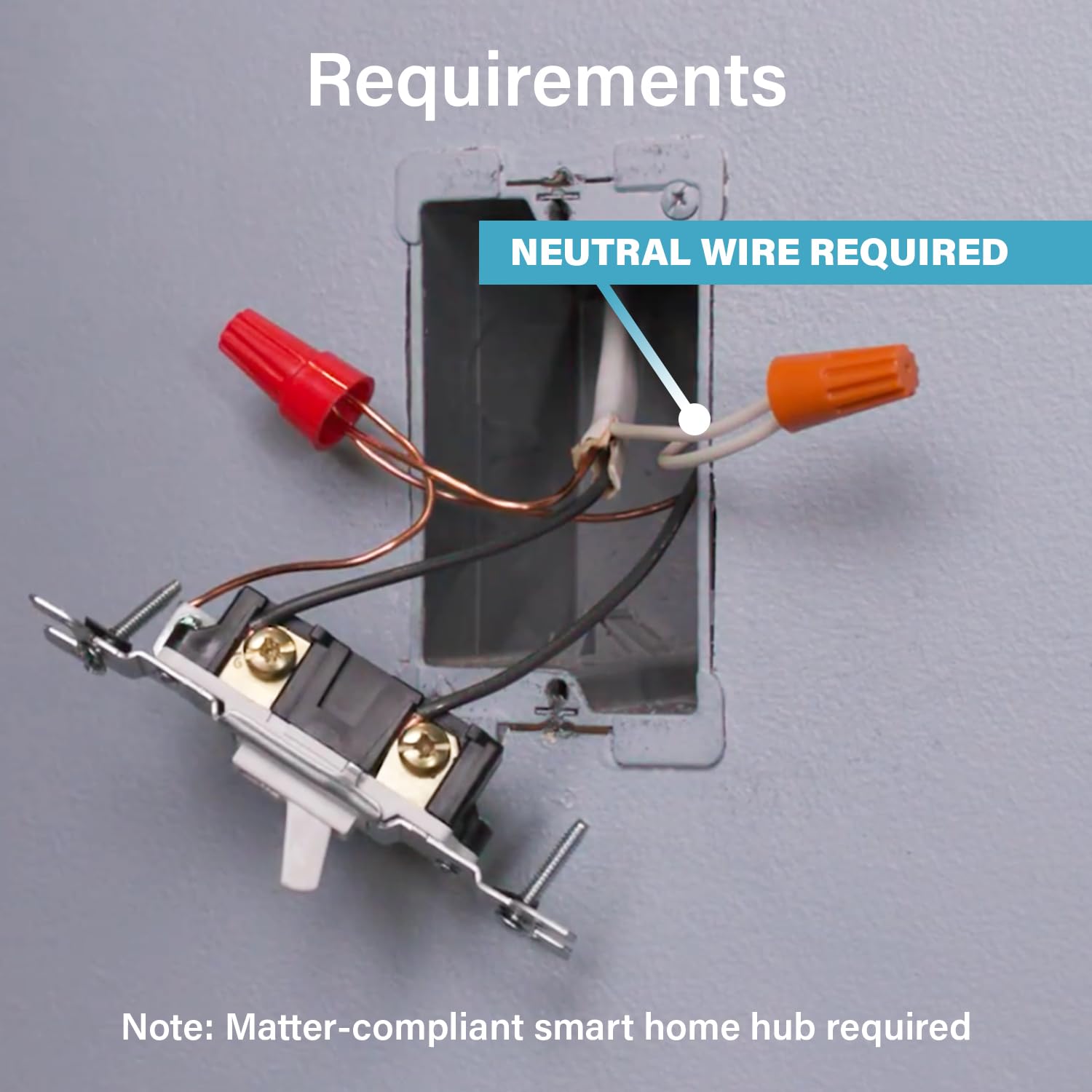 Legrand Wi-Fi Matter Smart Switch, Effortless Setup, Enhanced Compatibility with Apple HomeKit, Google Home, Alexa & SmartThings, Easy Wi-Fi Connectivity with Matter, Pack of 1