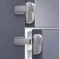 2 Pack Dual Mode Fridge Locks, Upgraded Child Proof Refrigerator Lock with Sticky Adhensive Pads, Durable ABS Freezer Door Latch to Keep Door Closed, No Tools Need or Drill (Grey)