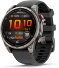 Garmin fēnix® 8 Pro, 47mm, AMOLED Display, Premium Connected Multisport GPS Smartwatch, inReach® Technology, Sapphire, Titanium with Graphite/Black Silicone Band
