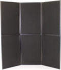 Displays2go Portable Display Panel System, Includes 6 Show Panels, Folding Design, Hook & Loop-Receptive Fabric – Black (T6PNLBK)