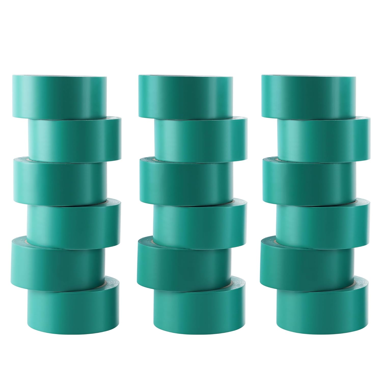 Lichamp 18 Rolls Vinyl Tape, Premium Safety Marking and Traffic Floor Marking Tape, Bundling, Social Distancing, 2 Inch x 36 Yards per Roll, 648 Total Yards, Green