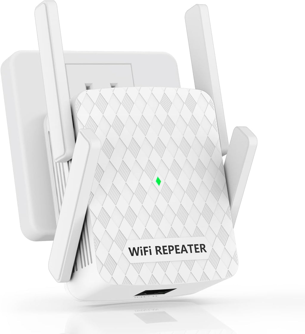 WiFi Extender Signal Booster, Internet Wireless Repeater for Home Coverage up to 10000sq.ft and 35 Devices, 1200Mbps WiFi Booster with Ethernet Port, Dual Band 2.4G/5G, 4 Antennas