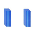 Non Fading Blue Reflective Stickers 2 inch X 6 inch, Outdoor Waterproof High Visibility Warning Safety Adhesive Reflector Tape (20 Pcs)