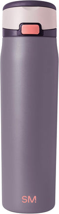 Simple Modern Mesa Loop Water Bottle with Covered Straw and Handle | 24oz Cup Holder Friendly Insulated Stainless Steel Bottles for Travel, Sports and School | Iris Sage