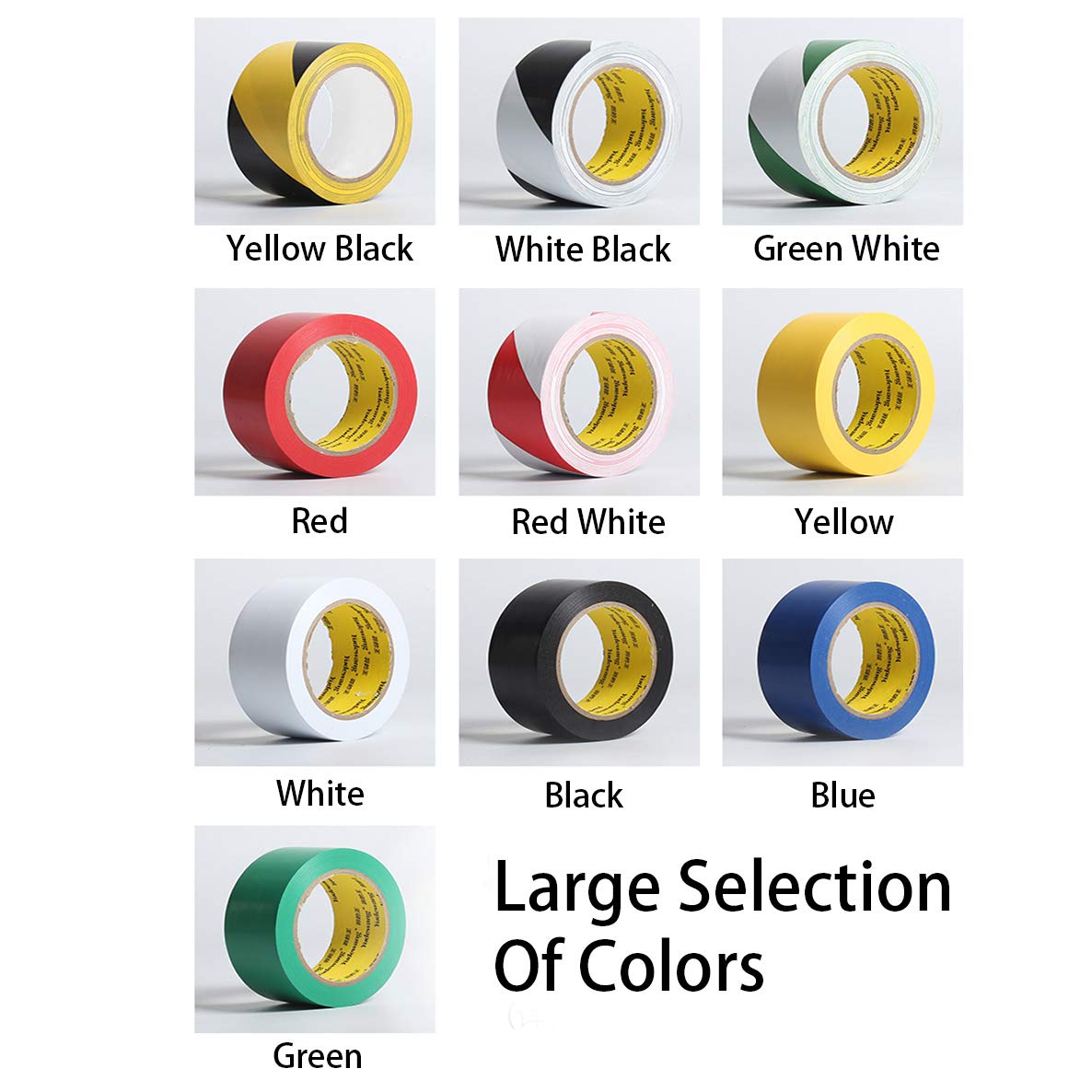 APT, Multi Color Marking Tape, Premium Safety Marking and Dance Floor Splicing Tape, 6 mil Thick (Mix, 5 Roll)