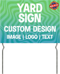 Custom Yard Signs with 2 Metal Stakes (24”x18”) - by BCB Print | Personalized Lawn Signs for Business, Events & Campaigns | Double Sided HD Printed Outdoor Signage | Express Dispatch & Ship | Made in USA