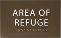 6" X4" Area of Refuge Sign - ADA Compliant Tactile Graphics Grade 2 Braille Text | Wall Mount Plastic Signs for Shopping Malls, Offices, Hotels, Schools, Apartments & Restaurants