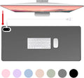 Konohan Heated Large Desk Mat PU Leather Warm Mouse Pad with 5 Heating Level & 4 Hour Auto Shut-Off Heating Keyboard Pad Warmer Gaming Mice Mat Only Supports 110v(Gray Color,31.5" X 13")