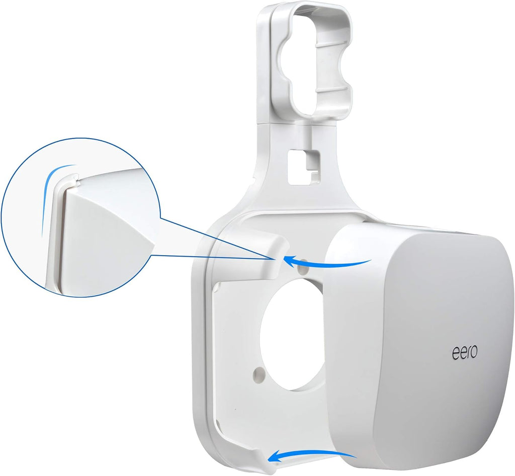 Wall Mount Holder for EERO Pro 6 Mesh WiFi System, Space Saving Outlet Wall Mount Bracket for EERO Pro 6 Router with Cord Management and Easily Moved(2 Pack)