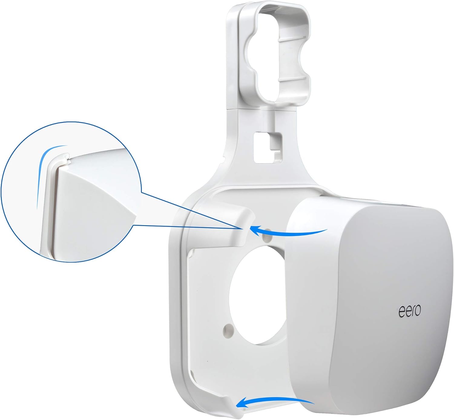 Wall Mount Holder for EERO Pro 6 Mesh WiFi System, Space Saving Outlet Wall Mount Bracket for EERO Pro 6 Router with Cord Management and Easily Moved(3 Pack)