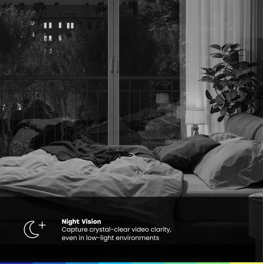 Chamberlain myQ Smart Indoor Security Camera – 1080p HD Video, Night Vision, Motion Detection, Wi-Fi, Two-Way Audio, Smartphone Control, 2 Pack