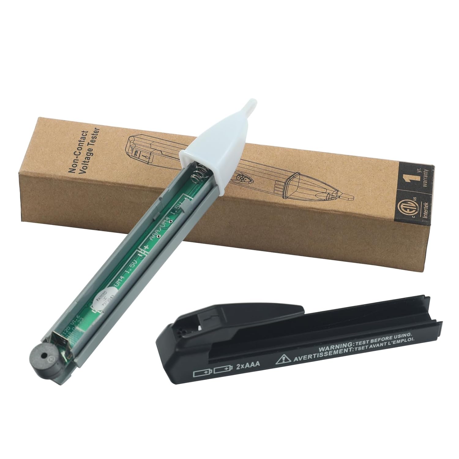 Non-Contact Voltage Tester Tools,LED Flashlight,Buzzer Alarm,AC Voltage Detector Pen,Test Range 60V - 1000V for Live/Null Wire Judgment