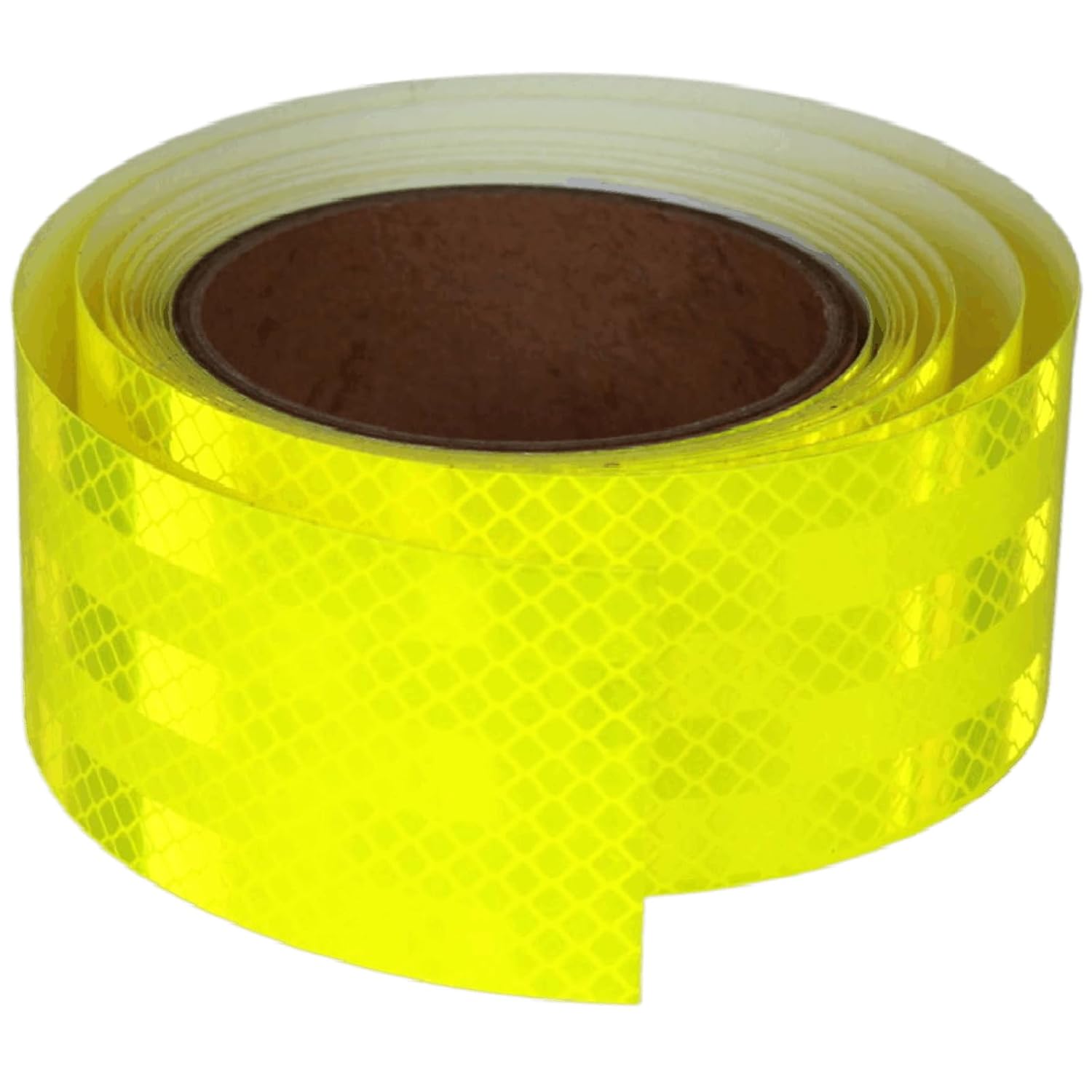 Non Fading Fluorescent Yellow Reflective Tape Outdoor Waterproof 2 inch, High Visibility Warning Safety Industrial Marking Tape (11 feet)
