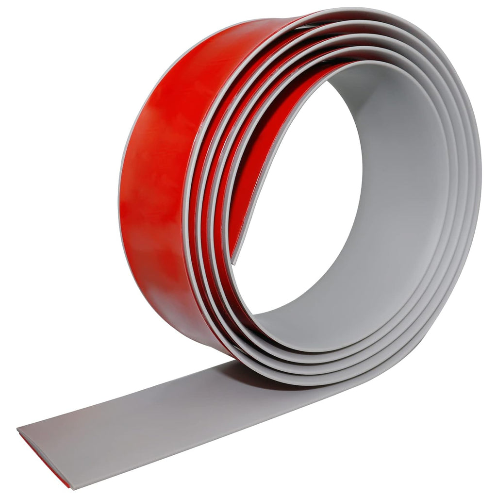 Floor Transition Strip Self Adhesive Floor Cover Strips Laminate 2" Wide Vinyl Flat Divider Transitions (5cm, 3.3Ft, Gray)