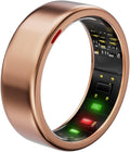 Smart Ring for Women Men- Sleep/Fitness/Stress/Heart Rate Tracker- Menstrual Records - 7 Days Battery Life - Wireless Charging - No APP Subscription - iOS & Android Compatible (Rosegold, 11)