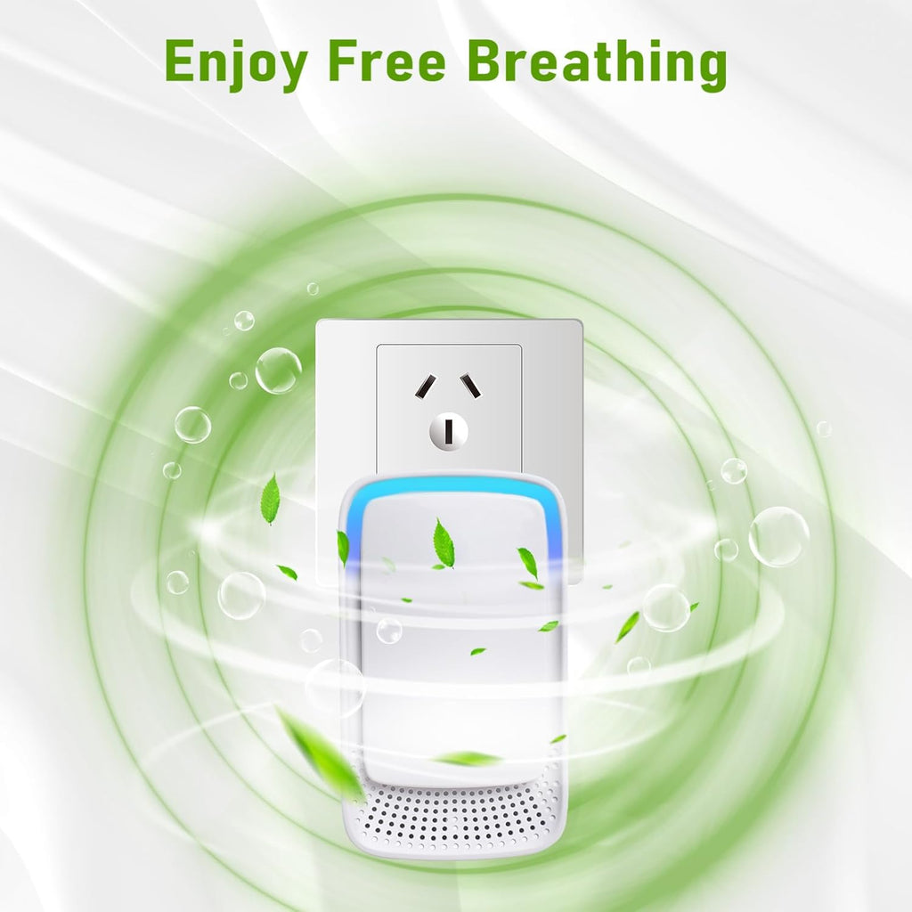 Plug In Air Ionizers for Home 4 Pack,Portable and Quiet Work Negative Ion Air Purifier for Home, Bedroom, Office,Living Room,Pet Room,Small Air Cleaner(4)