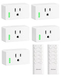 DEWENWILS 200FT Range Remote Control Outlet, No Interference Strong Signal, Indoor Wireless Outlet Switch for Lamps, Fans, Christmas Lights, 15A/1800W, ETL Listed (5 Outlets + 2 Remotes)