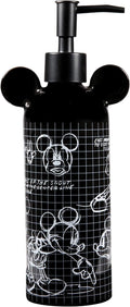 Disney Mickey Mouse Ceramic Soap Dispenser – Black Hand Soap Dispenser or Lotion Pump, Bathroom Decor and Kitchen Accessories – Officially Licensed Disney Home Decor