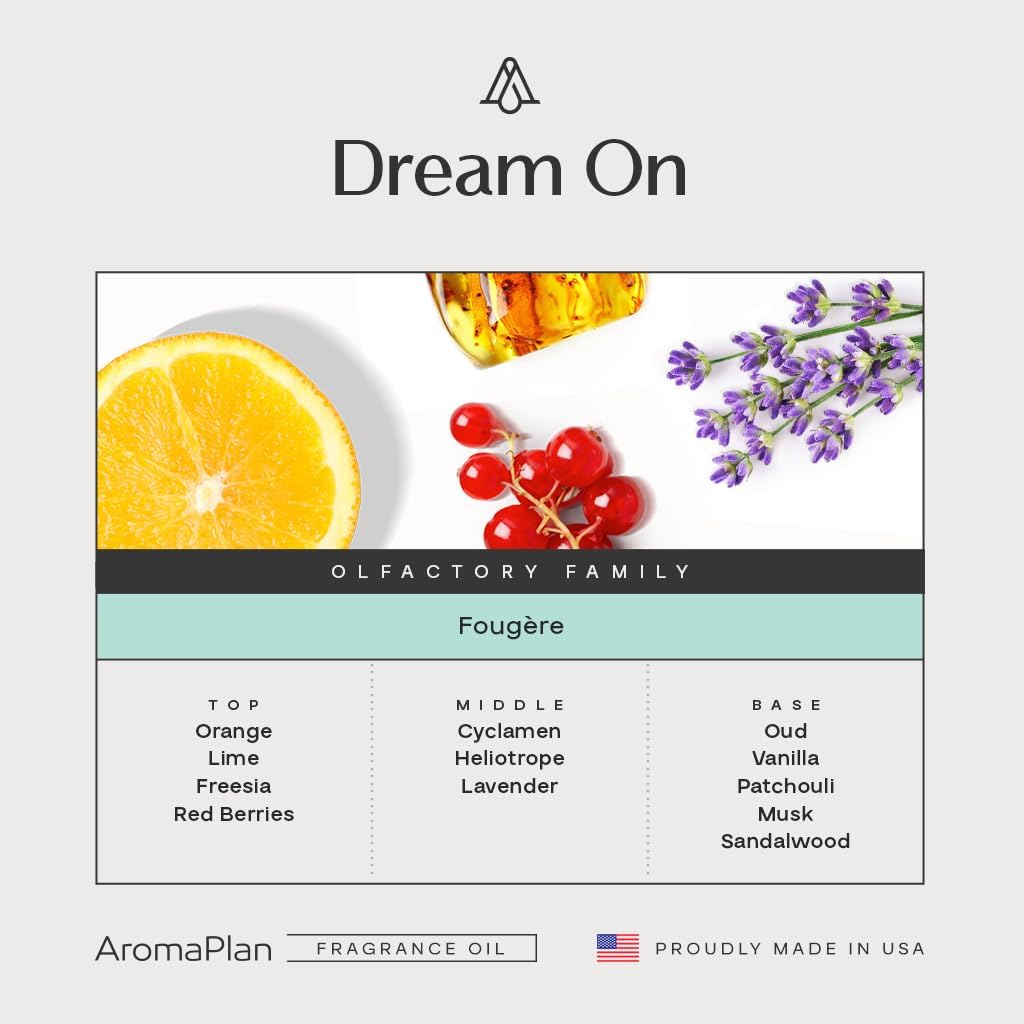AromaPlan Hotel Scents Dream On 5 Fl Oz (2 Pack), Luxury Aroma & Hotel Fragrance Diffuser Oil- Hotel Diffuser Oil for Aromatherapy- USA Made, Bigger Bottle, Bolder Aroma & Longer Lasting