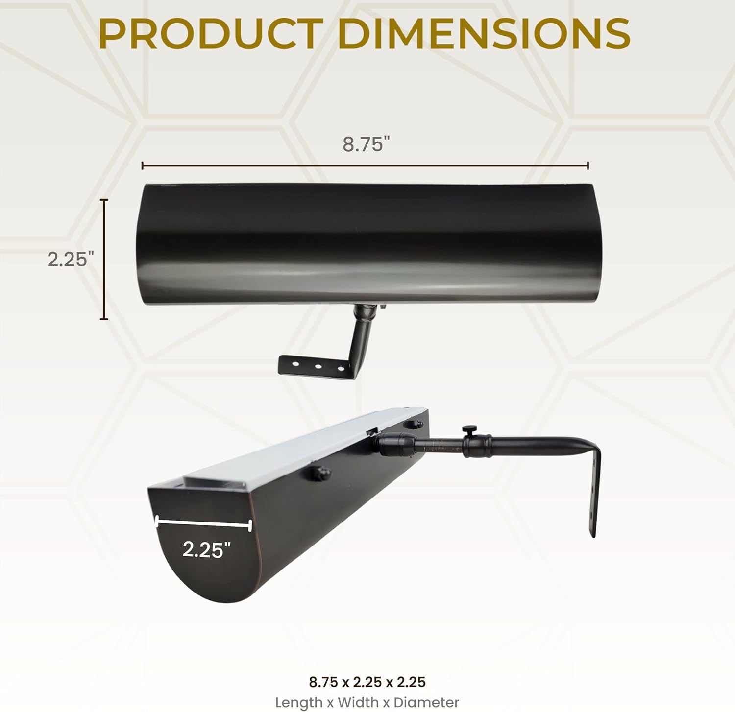 Royal Designs, Inc. Cordless Remote Control LED Picture Light, Dimmable with Timer Function, Oil Rubbed Bronze, 8.75 Inches, 2 Pack