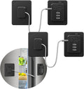 2-Pack Password Refrigerator Lock, Combination Child Proof Safety Lock，Baby Proofing fridge lock，Door Latches for Fridge Cabinet Drawer Closet, Freezer Lock No Keys Needed (Black)
