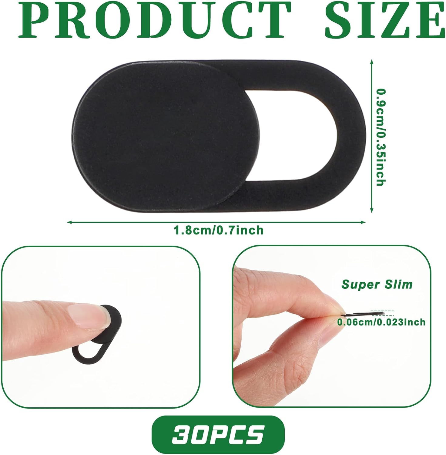 Giantree 30Pcs Camera Cover, Webcam Cover, Camera Privacy Covers Slide, Phone Laptop Cameras Covering Slide, Webcam Covers for Protect Your Privacy Security Fits Most Laptop, Desktop, Smartphone