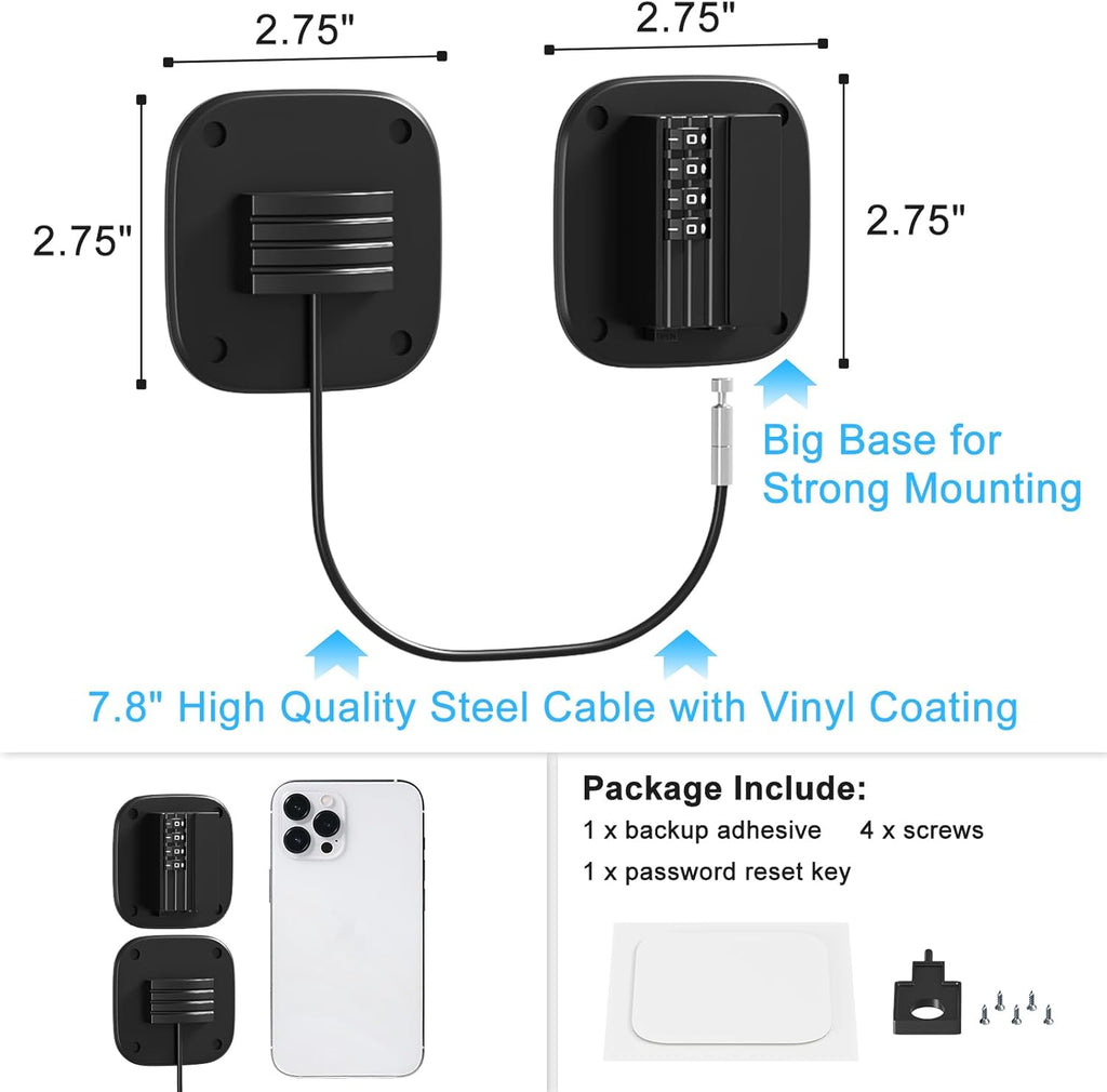 Fridge Lock with Combination, No Key Required, Upgrade Refrigerator Lock with Adhesive and Screws, Freezer Cabinet Pantry Drawer Latch to Keep Door Closed, for Kids Adults Cats & Dogs, Black