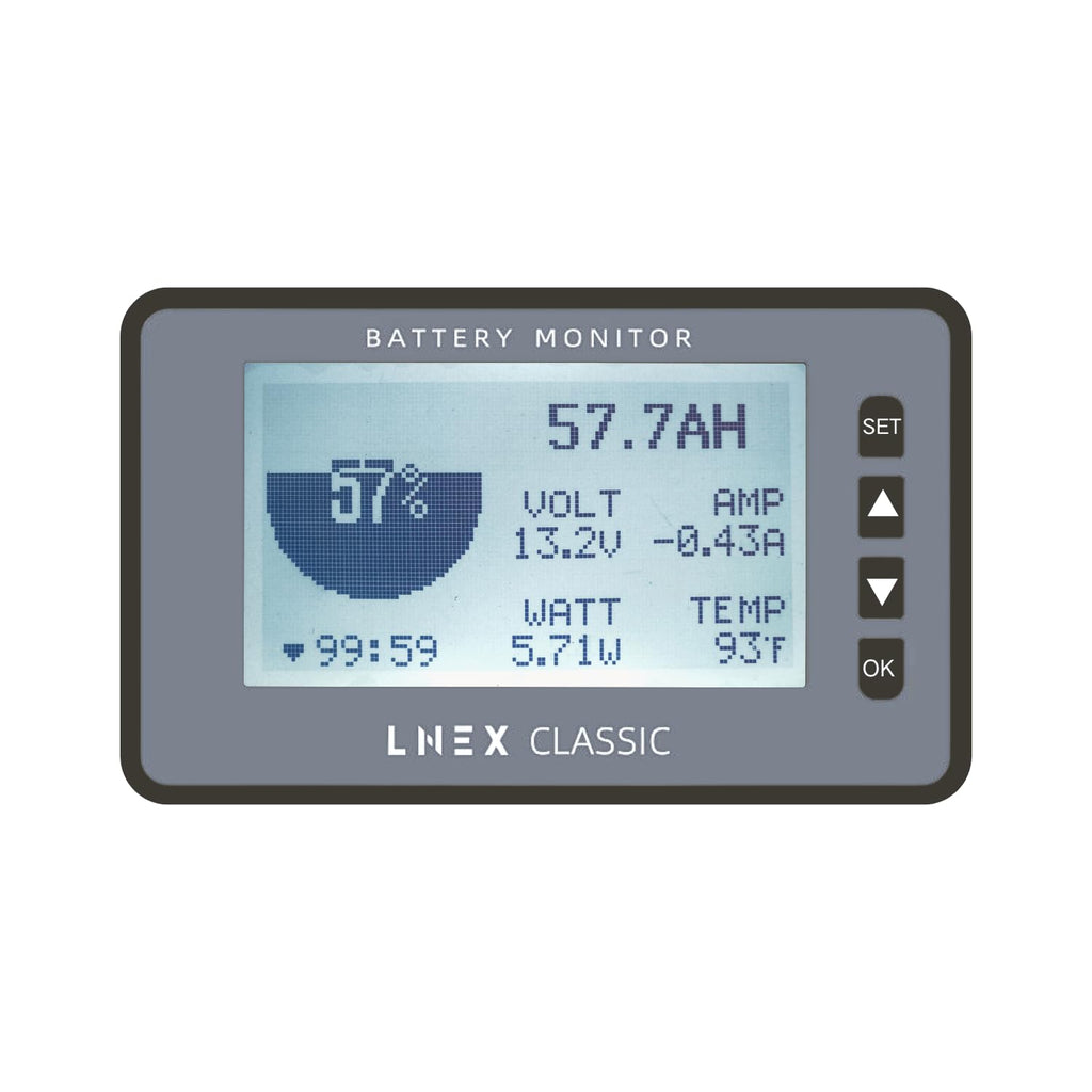 500A Battery Monitor with Shunt, 3" Color Screen RV Monitor with Programmable Alarm for 8-120V Lifepo4, Lithium, Gel, Flooded Battery