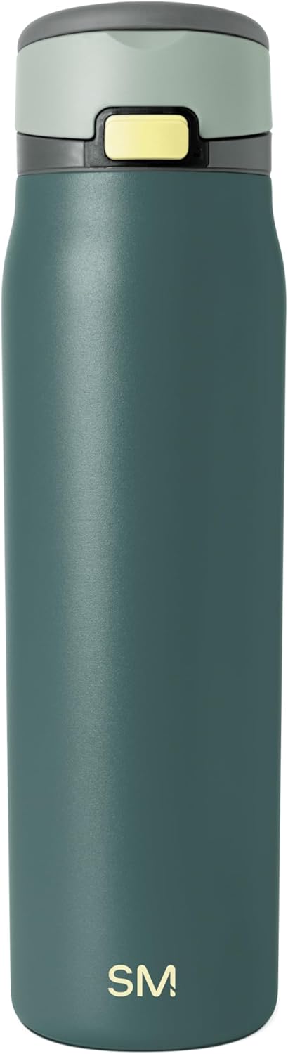 Simple Modern Mesa Loop Water Bottle with Covered Straw and Handle | 30oz Cup Holder Friendly Insulated Stainless Steel Bottles for Travel, Sports and School | Steel Harbor