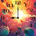 10 in Cosmic Connection -196 Wood Wall Clock – Digital Time Display, Smart Home Compatible for Bedside or Workspace