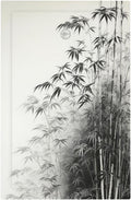Watercolor Vintage Ink Bamboo Forest 1-Gang No Device Blank Wallplate Electrical Light Switch Covers Decorative Receptacle Face Plate Cover for Bathroom 5 X 3 IN