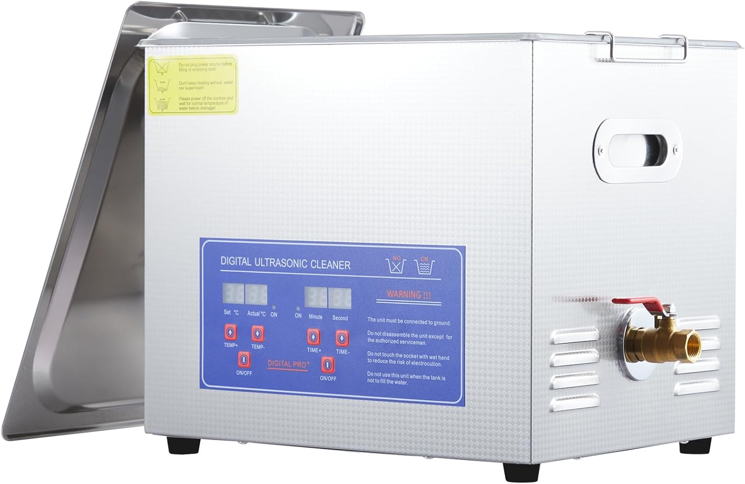 10L Professional Ultrasonic Cleaner Commercial | 40kHz with Digital Timer & Heater | for Jewelry, Watches, Eyeglasses & Small Parts Cleaning