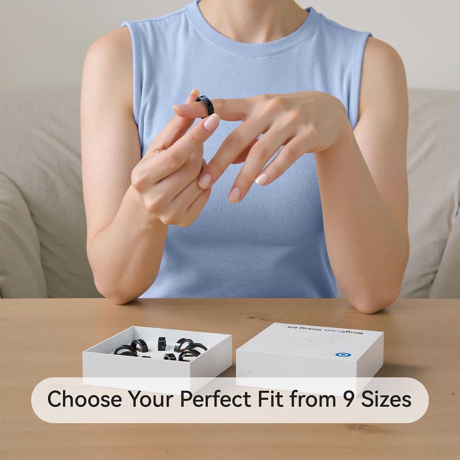 RingConn Sizing Kit - Size First Before You Buy - Choose from 9 Sizes - Sizes 6 to 14 - Find The Perfect Ring Size Smart Ring Size - Only Compatible Smart Ring