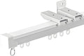 Retractable Curtain Track System, 6.9-8.5ft/82.7-102.4in Ceiling & Wall Mounting Aluminum Heavy Duty Track for Curtains with Silent Rollers, Adjustable Rod Rail for Room Divider/Shower/Living Room