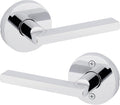 Kwikset Halifax Interior Passage Door Knob, Round Handle for Closet and Hallway Doors, Non-Locking Doorknob in Polished Chrome, with Microban Protection